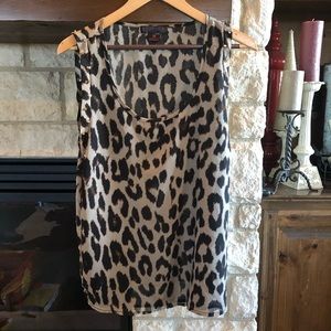 Rock & Roll Cowgirl Studded Leopard Sheer Top